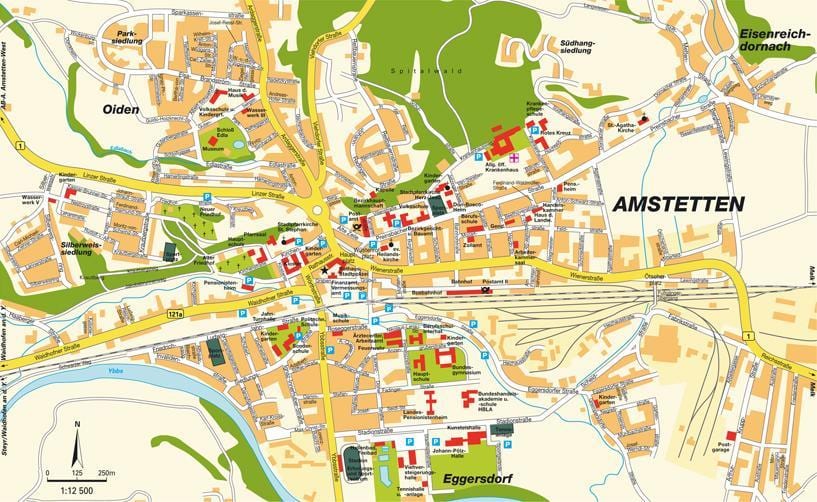 harta e amstetten austri