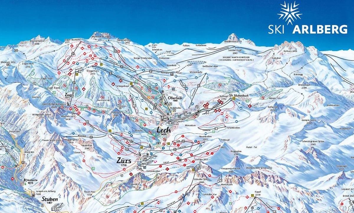 harta e arlberg në austri
