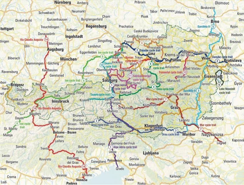 harta e austrisë çiklizmit