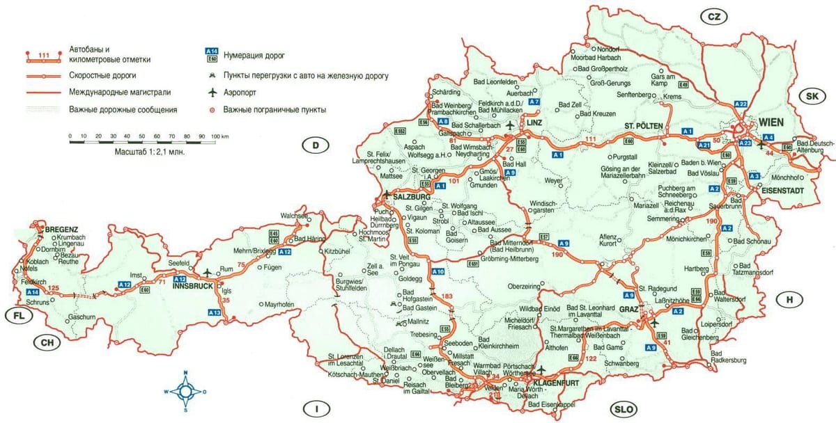 austria harta e udhëtimit