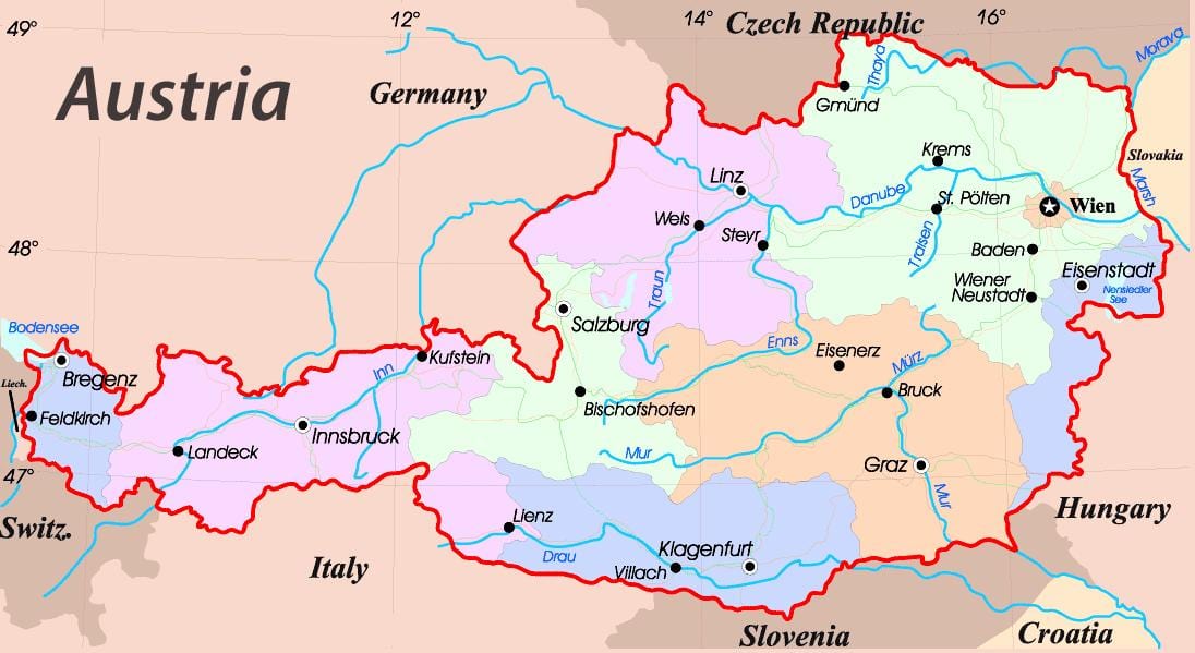 harta e eisenstadt austri