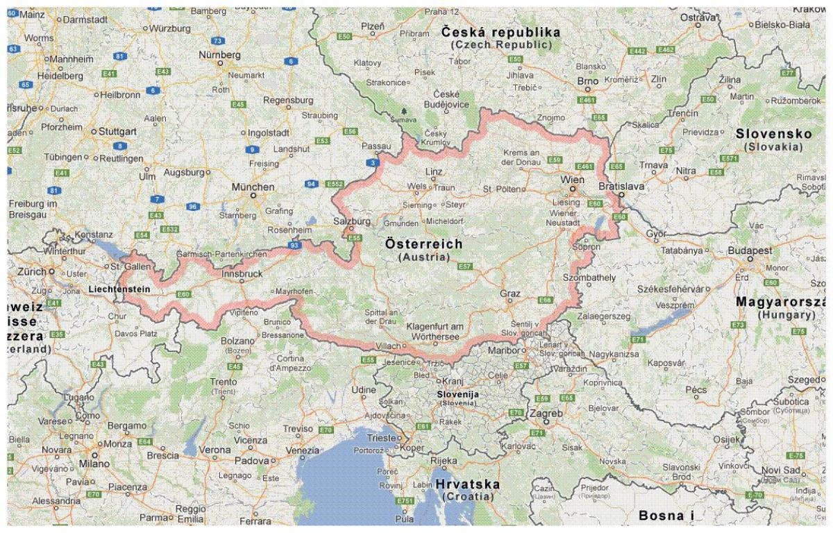 austriak kufijtë hartë