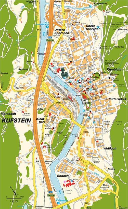 harta e kufstein austri