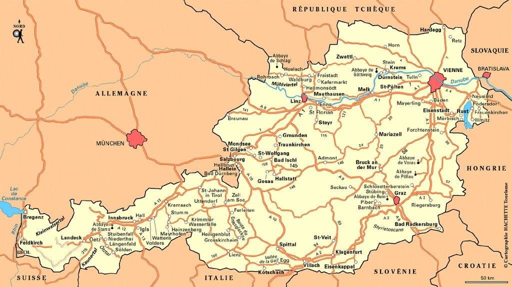 harta e wien austri