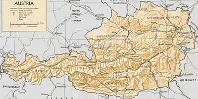 Austria e hartave gjeografike