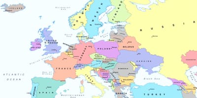 Hartën e evropës, duke treguar austri