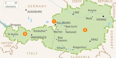 Një hartë e austrisë