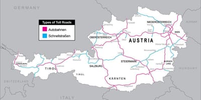 Taksë e rrugëve në austri hartë