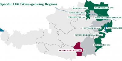 Austriake verë rajonet hartë