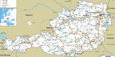 Harta e austrisë rrugë