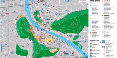 Harta turistike harta e salzburgut në austri