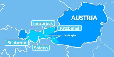 Harta e harta e tiroli rajon austri