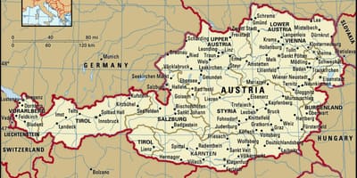 Harta e kështjellave në austri