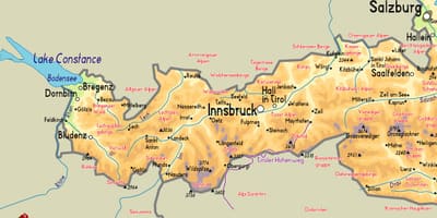 Harta e mayrhofen austri